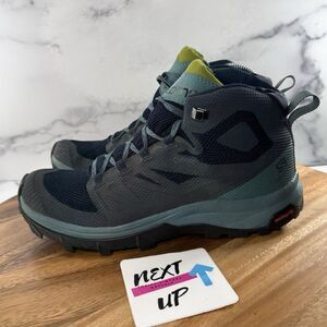 Womens size 8-Salomon Outline Mid GTX GORE-TEX Blue Trail Hiking Shoes